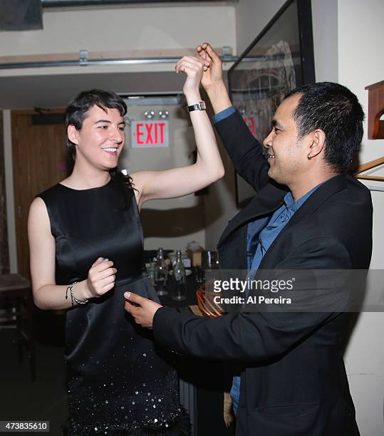 Jesse Paris Smith dances in the green room after she performs at the Everest Awakening: A Prayer for Nepal and Beyond Benefit show at City Winery on...