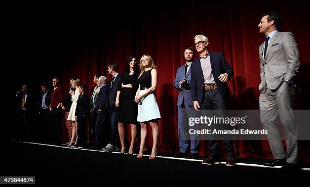 Executive producer Matthew Weiner and actors Jay R. Ferguson, Christopher Stanley, Rich Sommer, Kiernan Shipka, Mason Vale Cotton, Michael Gladis,...