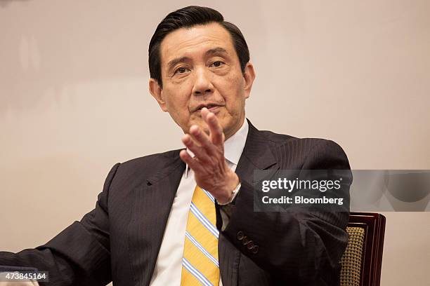 Ma Ying-jeou, Taiwan's president, speaks during a news conference at the presidential palace in Taipei, Taiwan, on Monday, May 18, 2015. New rules...