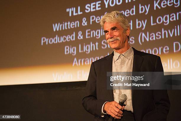 Actor Sam Elliott speaks after the Seattle International Film Festival screening of 'I'll See You In My Dreams' at SIFF Cinema Uptown Theatre on May...