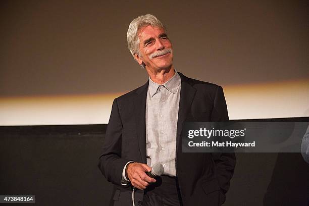 Actor Sam Elliott speaks after the Seattle International Film Festival screening of 'I'll See You In My Dreams' at SIFF Cinema Uptown Theatre on May...