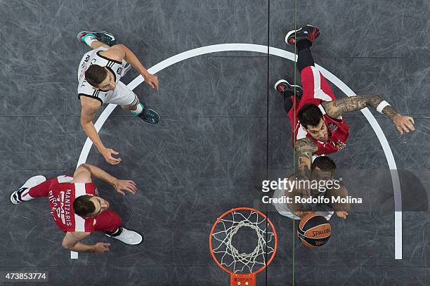 Felipe Reyes, #9 of Real Madrid in action during the Turkish Airlines Euroleague Final Four Madrid 2015 Final Game between Real Madrid vs Olympiacos...