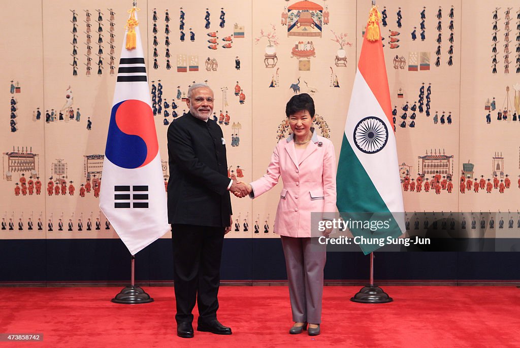 Indian Prime Minister Narendra Modi Visits South Korea - Day 1