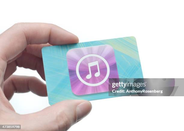 itunes gift card - itunes gift card stockfoto's en -beelden