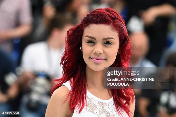 Mexican actress Leidi Gutierrez poses during a photocall for the film "Las Elegidas" at the 68th Cannes Film Festival in Cannes, southeastern France,...