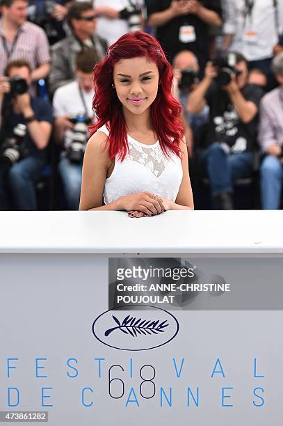 Mexican actress Leidi Gutierrez poses during a photocall for the film "Las Elegidas" at the 68th Cannes Film Festival in Cannes, southeastern France,...