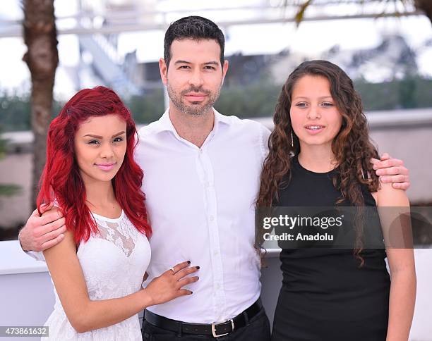 Mexican director David Pablos , Mexican actress Nancy Talamantes and Mexican actress Leidi Gutierrez pose during the photocall for the film 'Las...