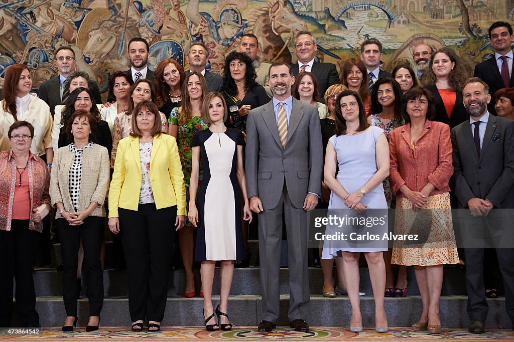 Spanish Royals Attend Audiences in Zarzuela Palace