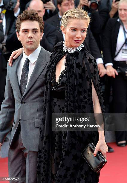 Sienna Miller and Xavier Dolan attend the "Carol" premiere during the 68th annual Cannes Film Festival on May 17, 2015 in Cannes, France.