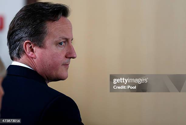 Prime Minister David Cameron delivers a keynote speech on May 18, 2015 in Birmingham, England. David Cameron renewed his pre-election vow to boost...