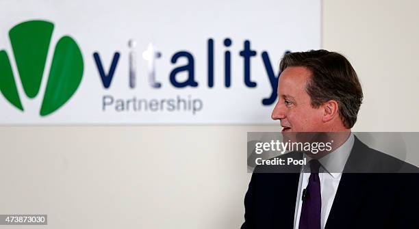 Prime Minister David Cameron delivers a keynote speech on May 18, 2015 in Birmingham, England. David Cameron renewed his pre-election vow to boost...