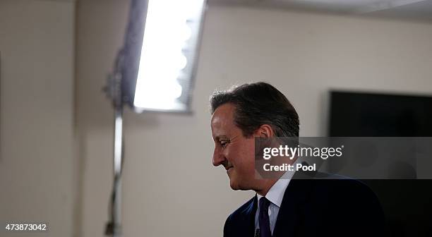 Prime Minister David Cameron delivers a keynote speech on May 18, 2015 in Birmingham, England. David Cameron renewed his pre-election vow to boost...