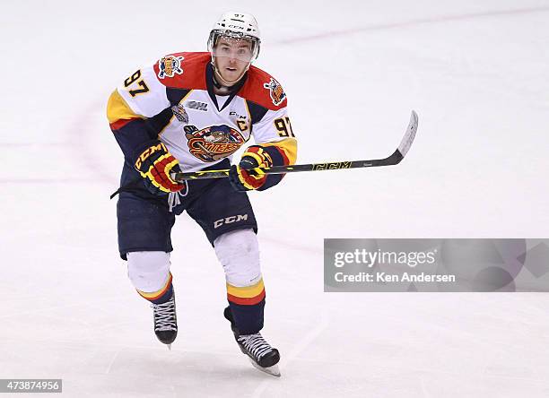 Connor McDavid of the Erie Otters skates against the Oshawa Generals in Game Five of the OHL Robertson Cup Championship Final at General Motors...