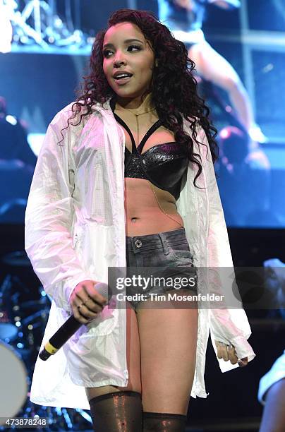 Tinashe performs during Power 106's Powerhouse 2015 at Honda Center on May 16, 2015 in Anaheim, California.