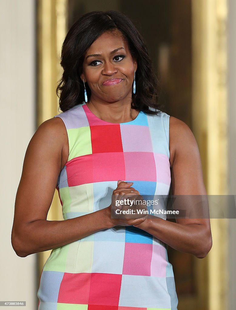 First Lady Michelle Obama Holds Ceremony To Present 2015 National Medal For Museum And Library Science