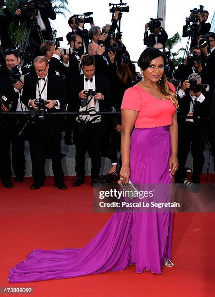 Actress Mindy Kaling attends the Premiere of "Inside Out" during the 68th annual Cannes Film Festival on May 18, 2015 in Cannes, France.