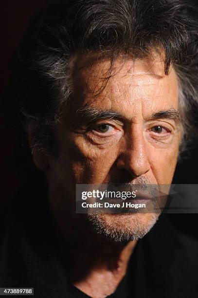 Actor Al Pacino attends the UK Premiere of "Danny Collins" at the Ham Yard Hotel on May 18, 2015 in London, England.