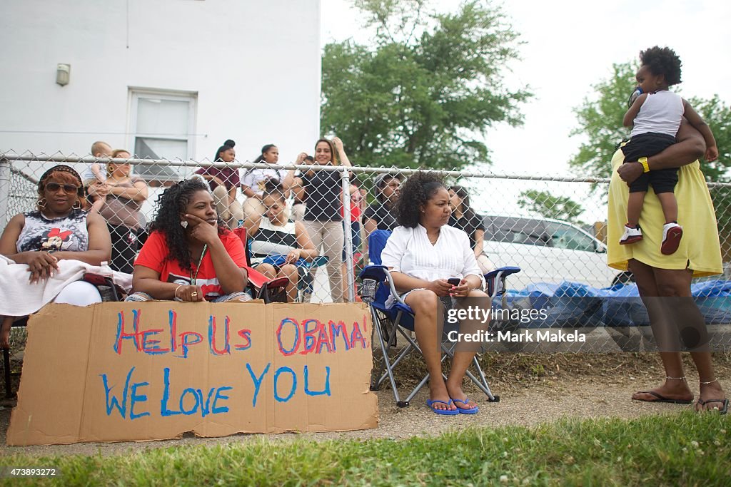 President Obama Speaks At Camden, New Jersey Community Center