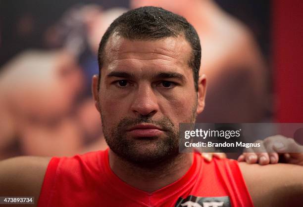 Head coach Mauricio Rua celebrates with his team during the filming of The Ultimate Fighter Brazil: Team Nogueira vs Team Rua on February 20, 2015 in...