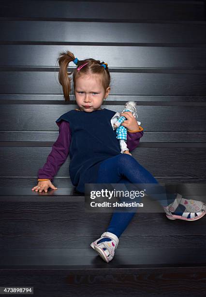 portrait of a little girl - demanding kid stock pictures, royalty-free photos & images