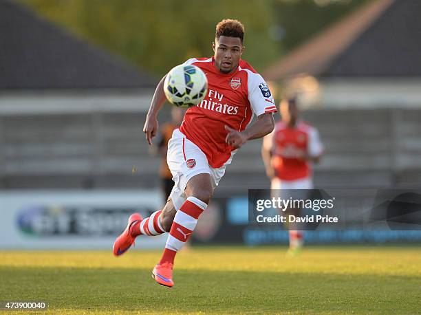 Serge Gnabry of Arsenal during the match between Arsenal U21s and Wolverhampton Wanderers U21s at Meadow Park on May 18, 2015 in Borehamwood, England.