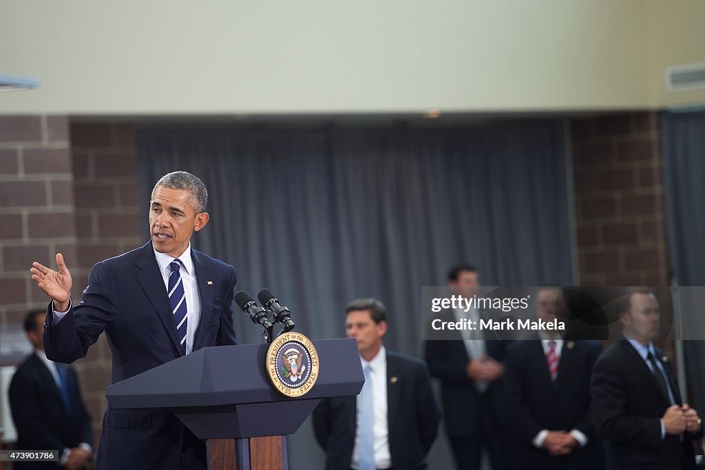 President Obama Speaks At Camden, New Jersey Community Center