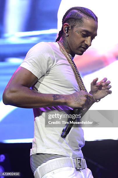 Nipsey Hussle performs during Power 106's Powerhouse 2015 at Honda Center on May 16, 2015 in Anaheim, California.