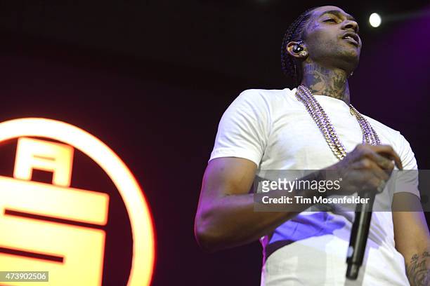 Nipsey Hussle performs during Power 106's Powerhouse 2015 at Honda Center on May 16, 2015 in Anaheim, California.
