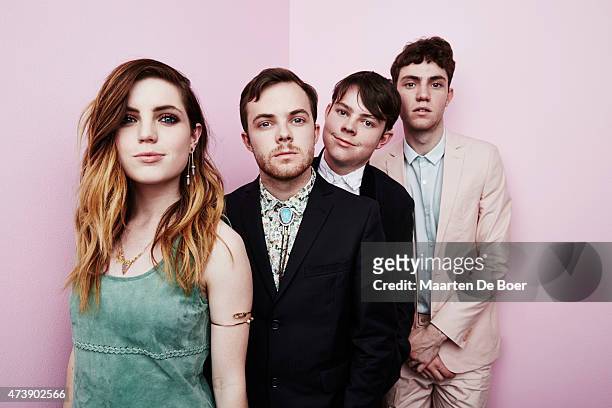 Echosmith, composed of four siblings: Graham, Sydney, Noah, and Jamie Sierota, pose for a portrait pose for a portrait at Rock In Rio on May 16, 2015...
