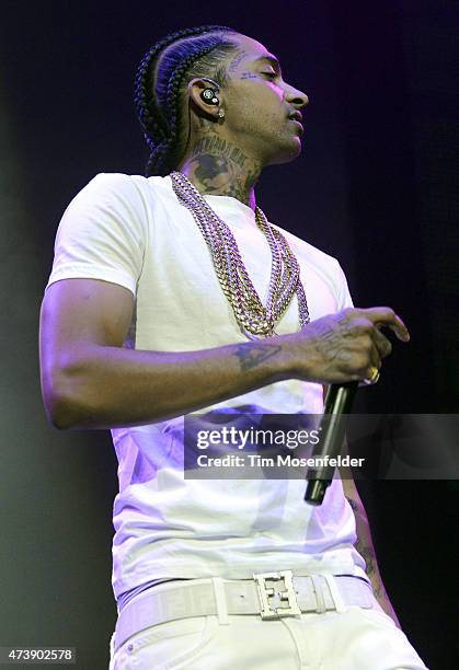 Nipsey Hussle performs during Power 106's Powerhouse 2015 at Honda Center on May 16, 2015 in Anaheim, California.