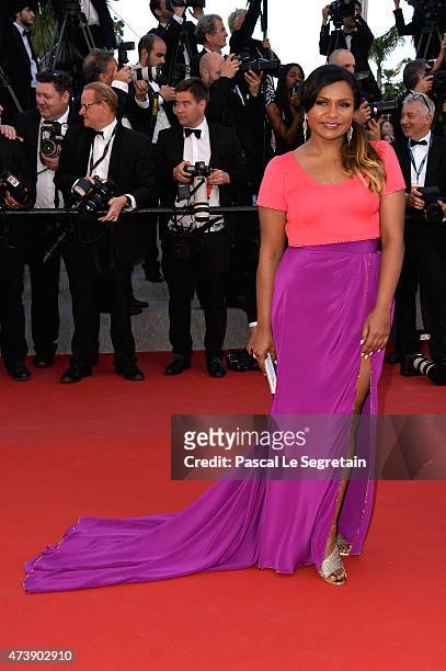 Actress Mindy Kaling attends the Premiere of "Inside Out" during the 68th annual Cannes Film Festival on May 18, 2015 in Cannes, France.
