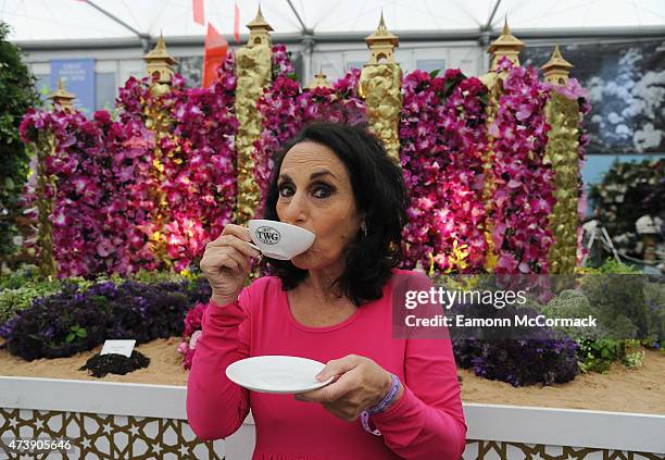 Lesley Joseph during the annual Chelsea Flower show at Royal Hospital Chelsea on May 18, 2015 in London, England.