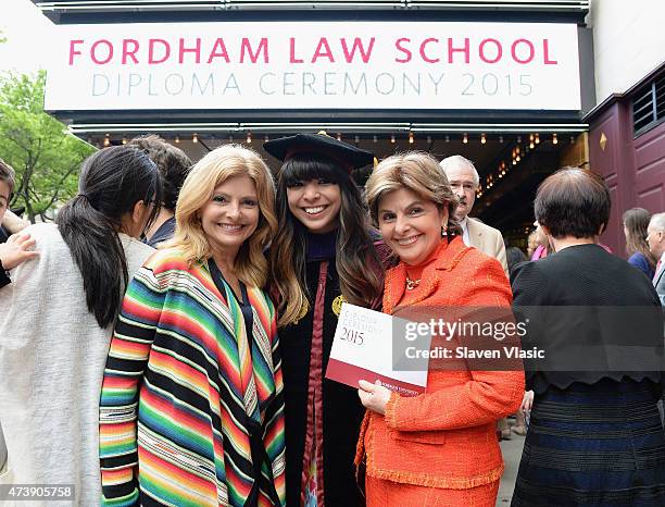 Lisa Bloom, Sarah Bloom and Gloria Allred, the three generation of women lawyers attend Sarah Bloom's graduation from Fordam Law School at Beacon...