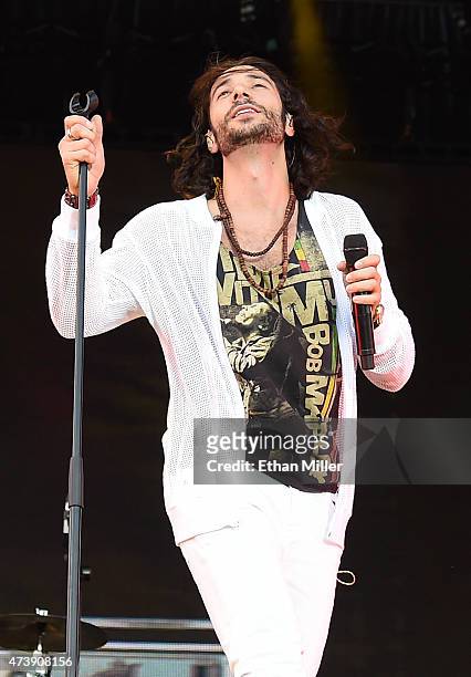Singer/guitarist Nasri Atweh of Magic! performs during Rock in Rio USA at the MGM Resorts Festival Grounds on May 16, 2015 in Las Vegas, Nevada.