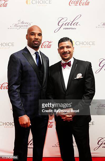 Chicago Bears football player Matt Forte and Dr. Steve Perry attends the 2015 Steve and Marjorie Harvey Foundation Gala at the Hilton Chicago on May...