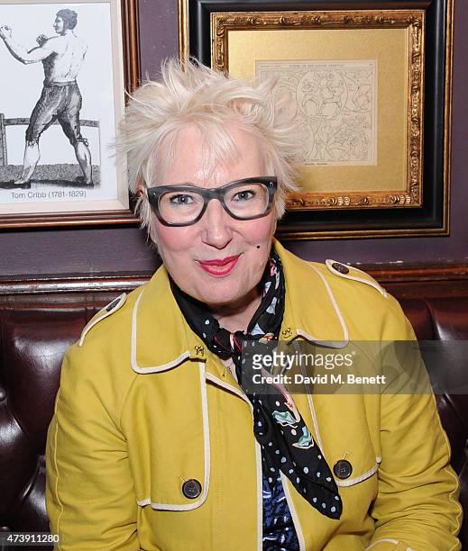 Jenny Eclaire attends a drinks reception following the VIP performance of "Sunny Afternoon" at the Tom Cribb pub on May 18, 2015 in London, England.