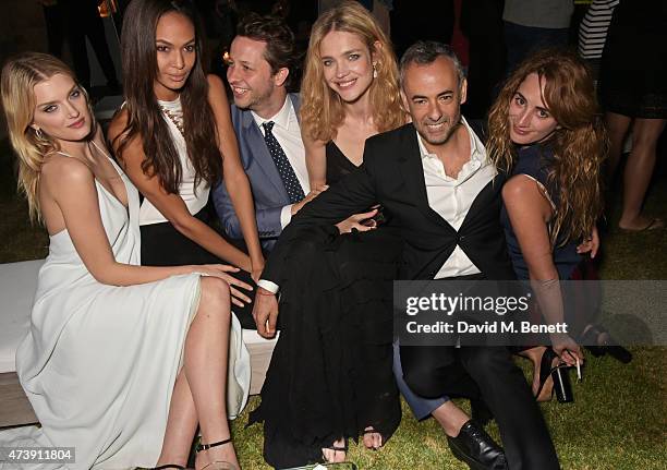 Lily Donaldson, Joan Smalls, Derek Blasberg, Natalia Vodianova, Francisco Costa, Women's Creative Director of Calvin Klein Collection, and Alexia...