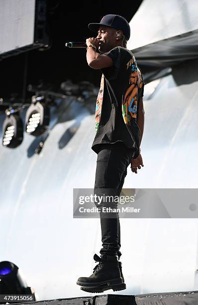 Rapper Big Sean performs during Rock in Rio USA at the MGM Resorts Festival Grounds on May 16, 2015 in Las Vegas, Nevada.