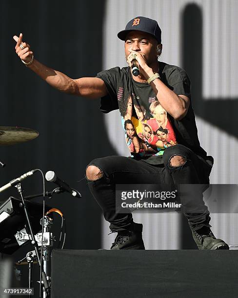 Rapper Big Sean performs during Rock in Rio USA at the MGM Resorts Festival Grounds on May 16, 2015 in Las Vegas, Nevada.