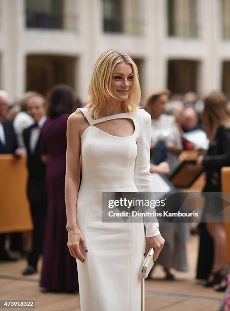 Model Jessica Stam attends the American Ballet Theatre's 75th Anniversary Diamond Jubilee Spring Gala at The Metropolitan Opera House on May 18, 2015...