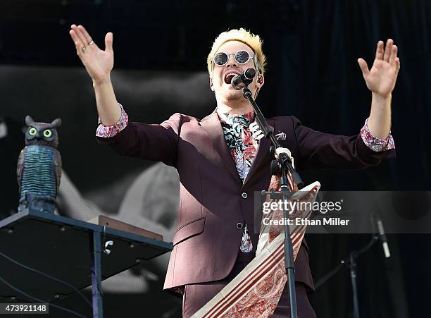 Recording artist Mayer Hawthorne performs during Rock in Rio USA at the MGM Resorts Festival Grounds on May 16, 2015 in Las Vegas, Nevada.