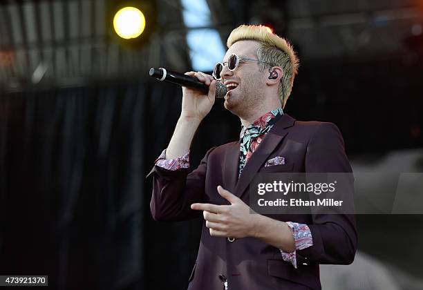 Recording artist Mayer Hawthorne performs during Rock in Rio USA at the MGM Resorts Festival Grounds on May 16, 2015 in Las Vegas, Nevada.