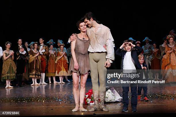 Star Dancer Aurelie Dupont, her sons Jacques and Georges, Star Dancer Roberto Bolle and the dancers attend Star Dancer Aurelie Dupont says goodbye to...