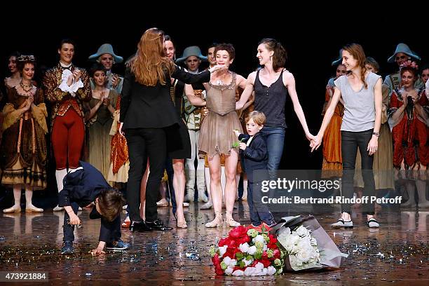Star Dancer Aurelie Dupont, her sons Jacques and Georges, Star Dancer Agnes Letestu and the dancers attend Star Dancer Aurelie Dupont says goodbye to...