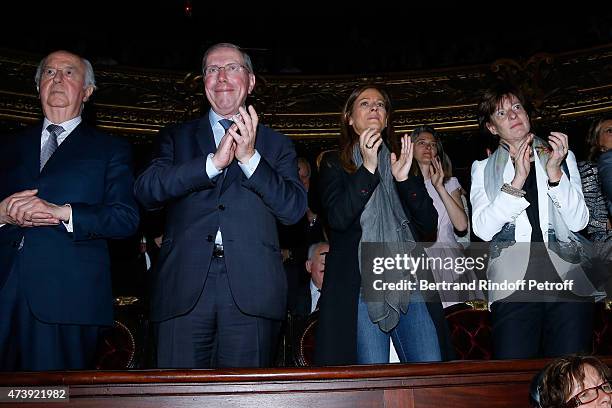 Politician Edouard Balladur, President of Opera de Paris Bernard Stirn, Violonist Anne Gravoin and Patricia Barbizet attend Star Dancer Aurelie...