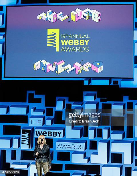 Cindy Gallop speaks on stage at the 19th Annual Webby Awards on May 18, 2015 in New York City.