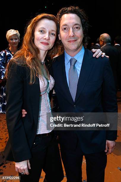 Star Dancer Agnes Letestu and Actor Guillaume Gallienne attend Star Dancer Aurelie Dupont says goodbye to the Paris Opera performing in "L'histoire...