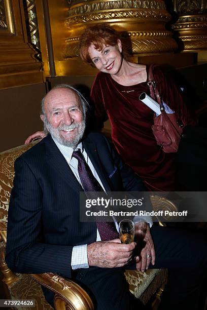 Actors Jean-Pierre Marielle and his wife Agathe Natanson attend Star Dancer Aurelie Dupont says goodbye to the Paris Opera performing in "L'histoire...