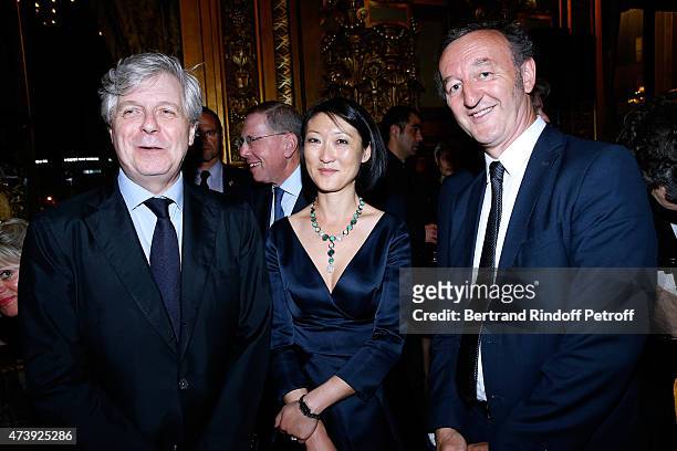 Director of the National Opera Stephane Lissner, French minister of Culture and Communication Fleur Pellerin and Guest attend Star Dancer Aurelie...