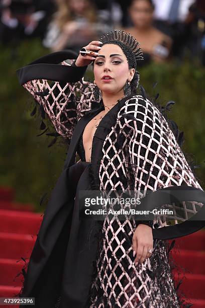 Recording artist Lady Gaga attends the 'China: Through The Looking Glass' Costume Institute Benefit Gala at the Metropolitan Museum of Art on May 4,...